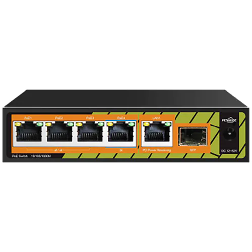 PoE Switch 4 + 1 uplink Gigabit RJ45 SFP AI Watchdog Function
