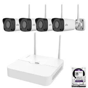 Uniview Wifi Wireless Wi-fi kit plug and play including 1TB Purple HDD 4 Bullet Cameras