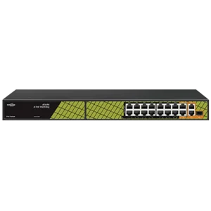 PoE Switch 16 + 2 uplink Gigabit RJ45 SFP AI Watchdog Function 300W Total Power