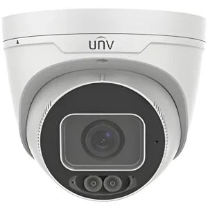 A Uniview 8MP ColorHunter security camera with the UNV logo visible on the front