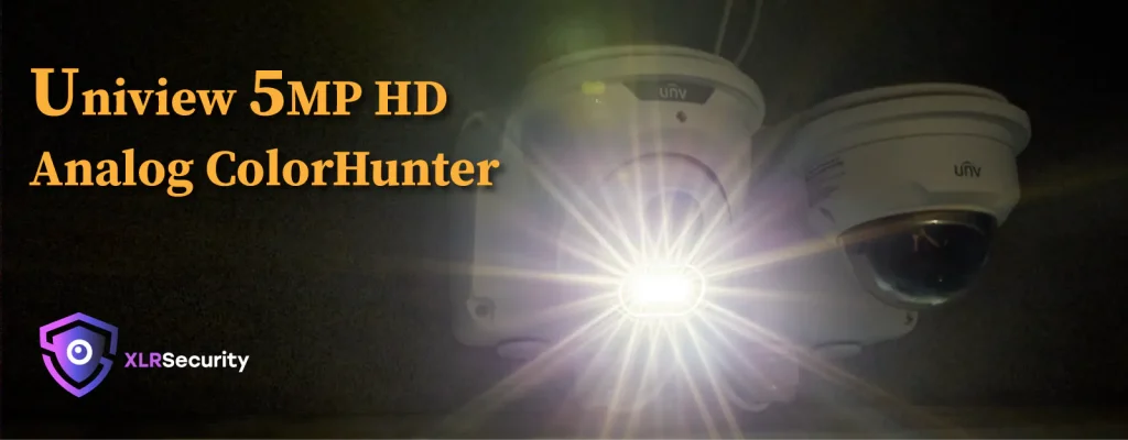 Banner image showing a security camera with a powerful bright white light shining