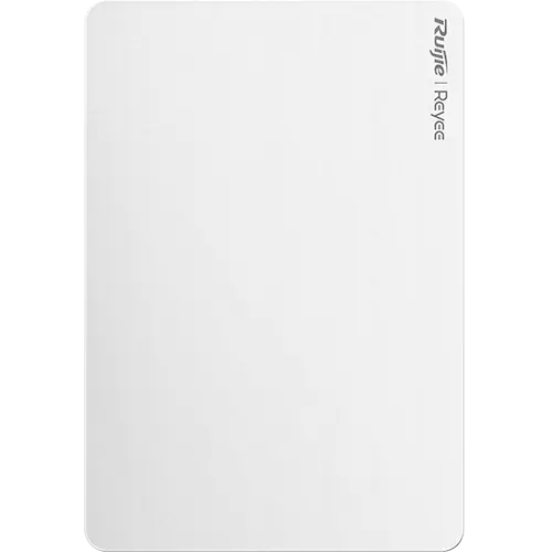 A white rectangular access point designed to be mounted on a wall with the Ruijie Reyee logo on the top right
