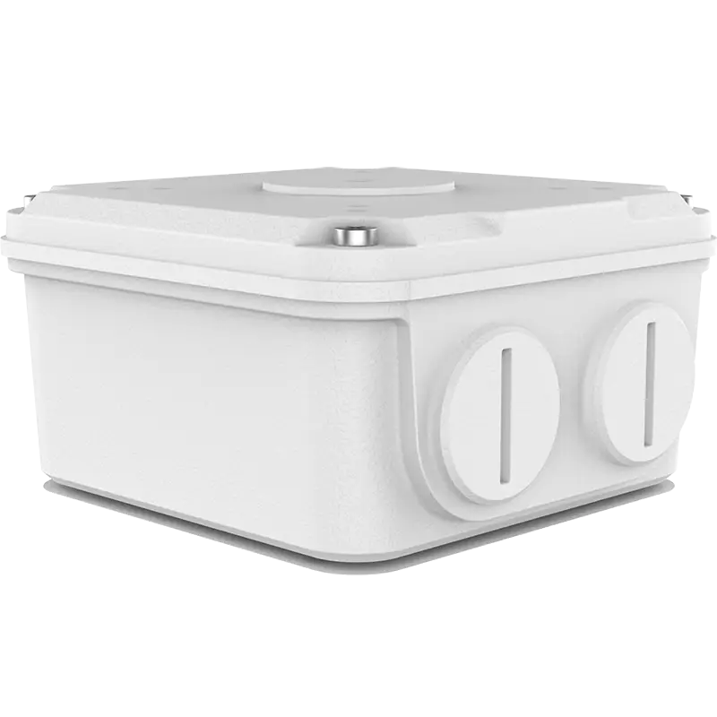 A square metal junction box designed for Uniview bullet cameras