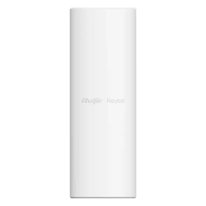 A wireless access point made by Reyee with Wi-Fi 6 support and IP65 resistance for outdoor weatherproofing