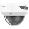 An side angle of Uniview's 4MP economic dome camera with a built-in microphone