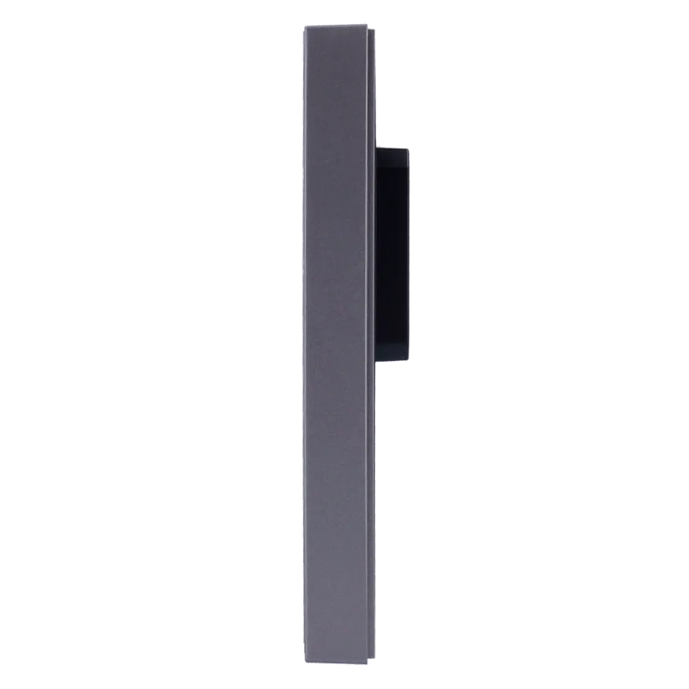 A side view of Akuvox's S562 indoor monitor with a grey plastic body